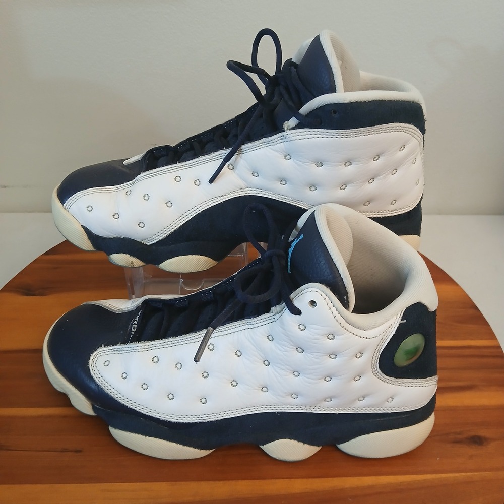 Jordan 13 Retro Obsidian Men 9 Navy White Basketball Shoes Sneakers 414571-144